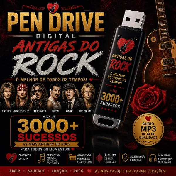 Pen Drive Antigas do Rock